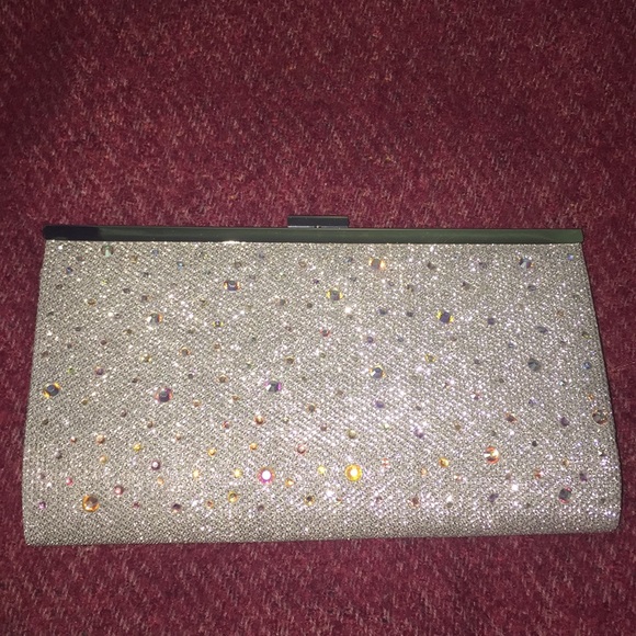 Charming Charlie Bags Silver Rhinestone Hand Bag Poshmark